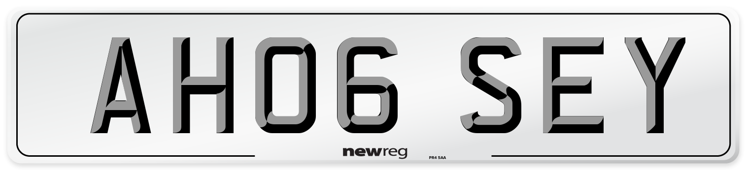AH06 SEY Number Plate from New Reg